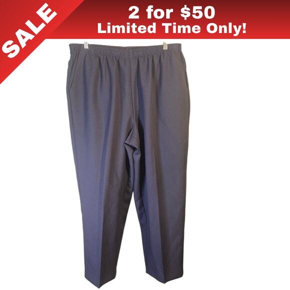 [Sale: 2 for $50!] Alfred Dunner Astor Place Lilac Dress Pants 18W 0080 - Picture 1 of 10